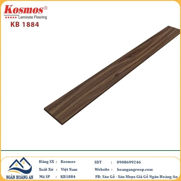 Sàn Gỗ Công Nghiệp KosMos Dày 12mm KB1884